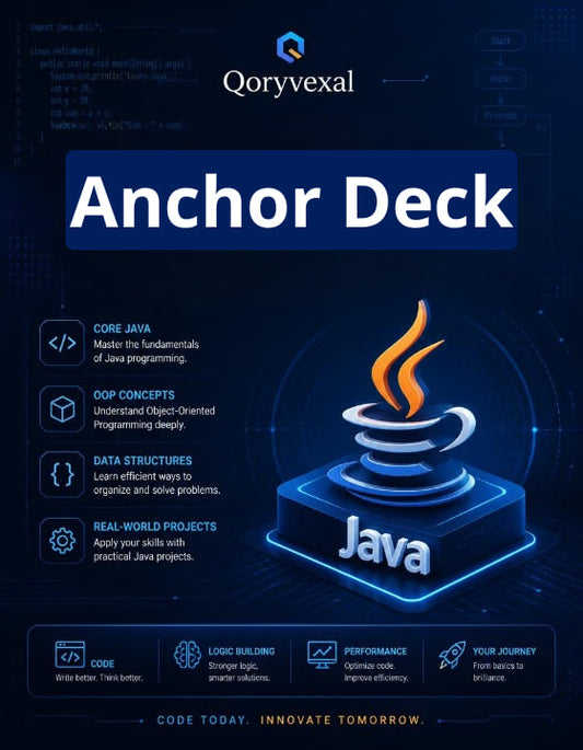 Cover of 'Anchor Deck' by Qoryvexal with Java logo on a dark background
